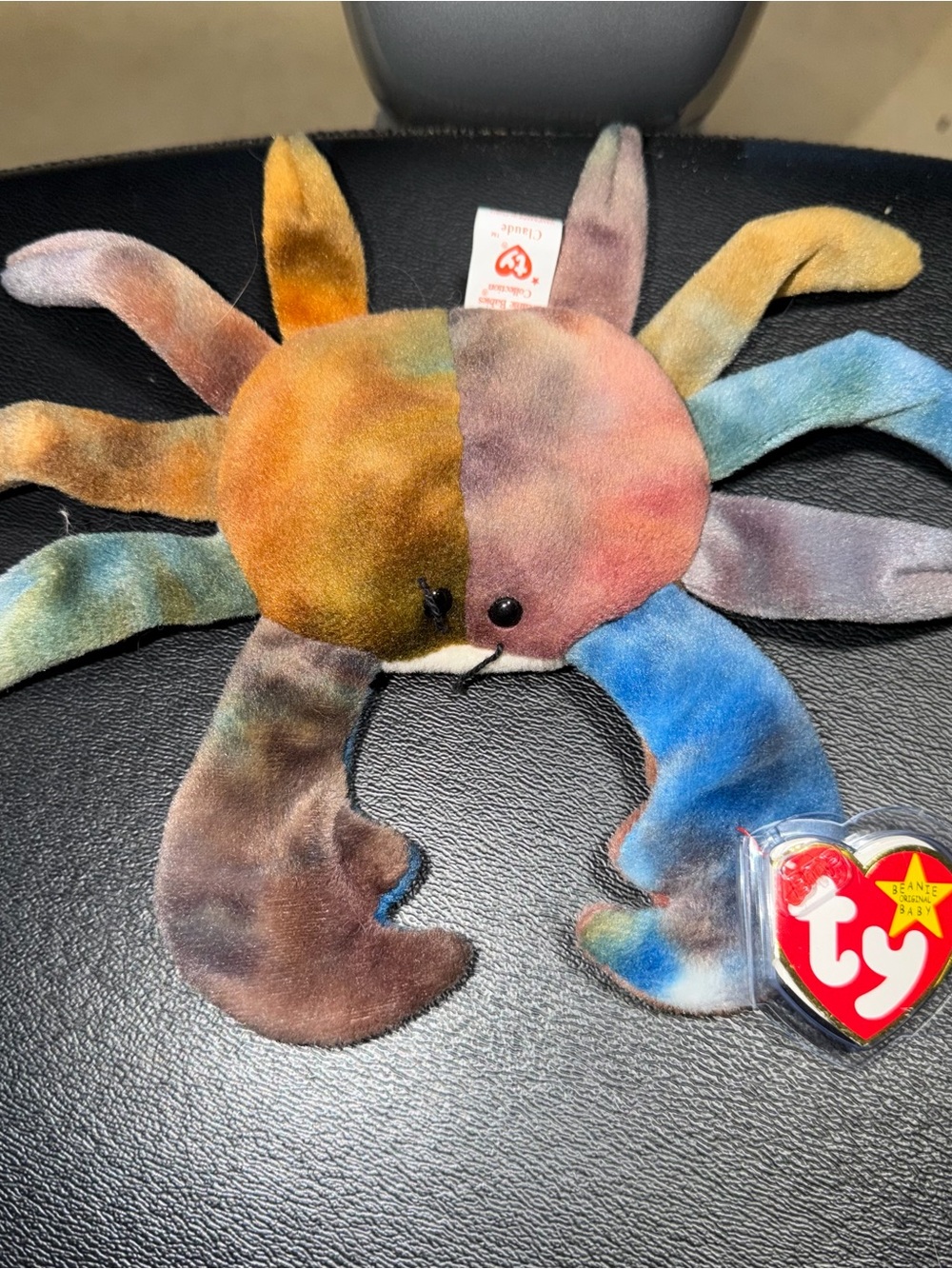 Ty Multicolor Tie-Dye Octopus Plush - Blue, Orange, Green, Brown, Pink